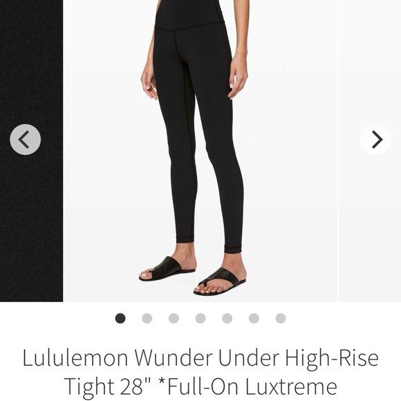 Lululemon Wunder Under High-Rise Tight 28" *Full-On Luxtreme, size 16, black - Picture 5 of 7